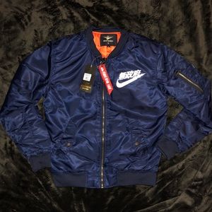 (NEW WITH TAGS AND PACKAGING) Navy Bomber Jacket